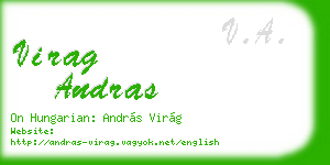 virag andras business card