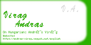 virag andras business card